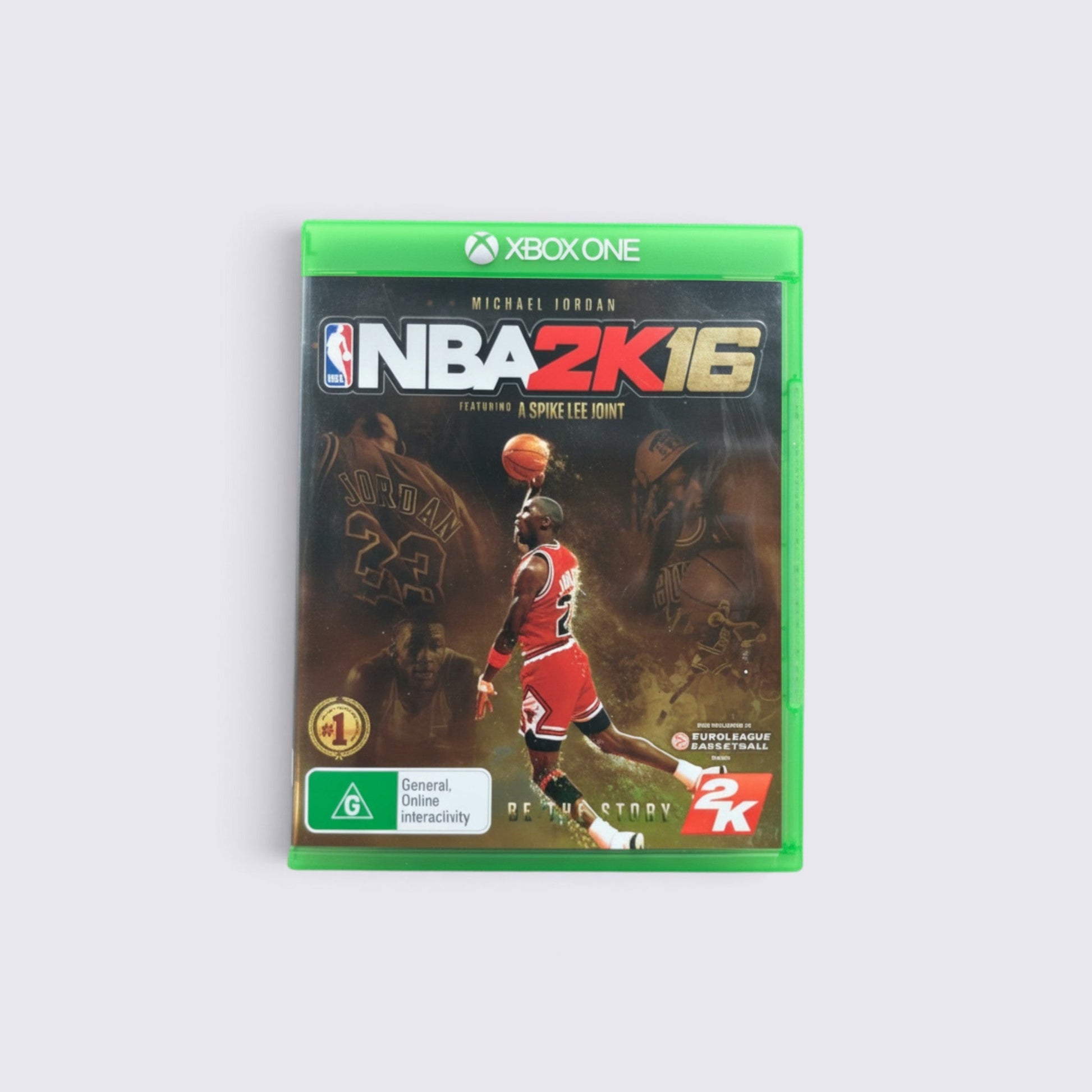 MrPixel NBA 2K16 Michael Jordan Edition video game case for Xbox One featuring Michael Jordan in action