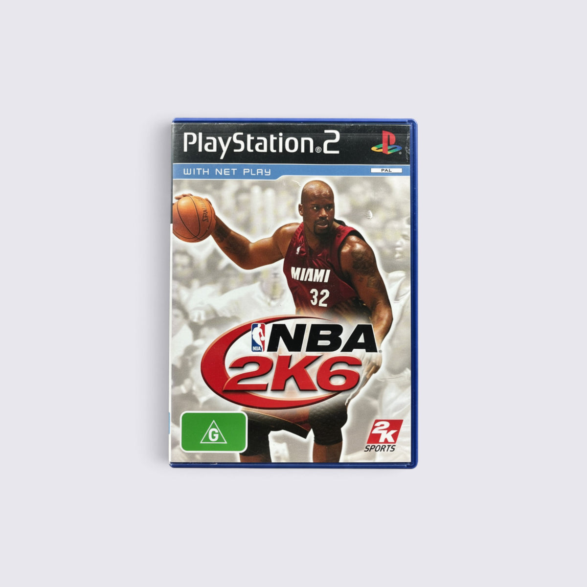 MrPixel NBA 2K6 basketball video game for PlayStation 2 featuring Shaquille O'Neal on the cover art