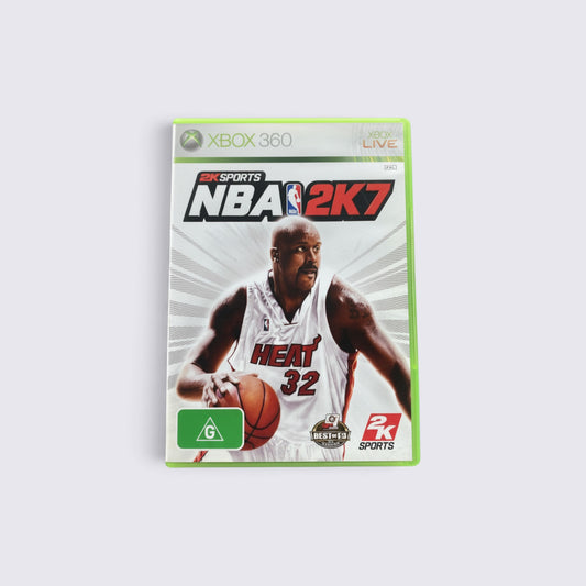 MrPixel NBA 2K7 basketball video game for Xbox 360 featuring Shaquille O'Neal on the cover art