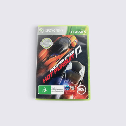 MrPixel Need for Speed Hot Pursuit Classics edition game case for Xbox 360 featuring supercar police chase artwork
