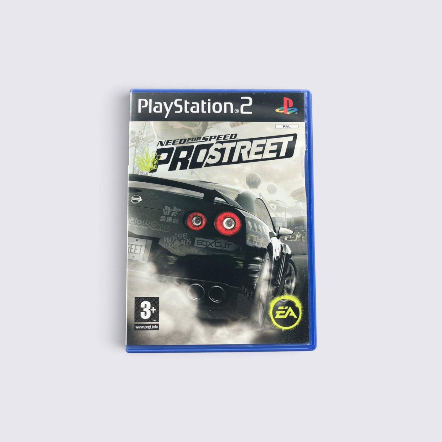 MrPixel Need for Speed ProStreet PlayStation 2 game case featuring a black Nissan GT-R on the cover art.
