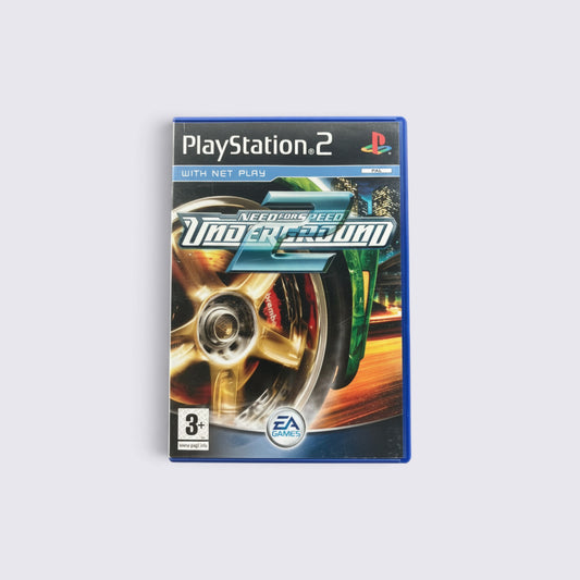 MrPixel Need for Speed Underground 2 PlayStation 2 game case featuring a neon-lit street racing car graphic