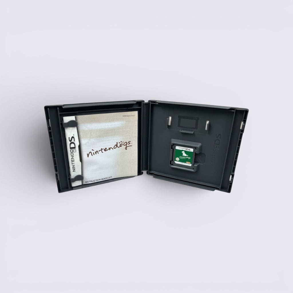 MrPixel Nintendogs Lab and Friends Nintendo DS game case with instruction booklet and game cartridge inside