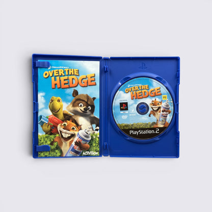 MrPixel Over the Hedge PlayStation 2 game case open showing cover art and game disc with animated characters