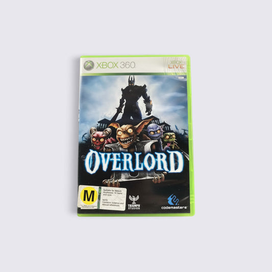 MrPixel Overlord 2 Xbox 360 game case featuring the Overlord and minions on the cover art