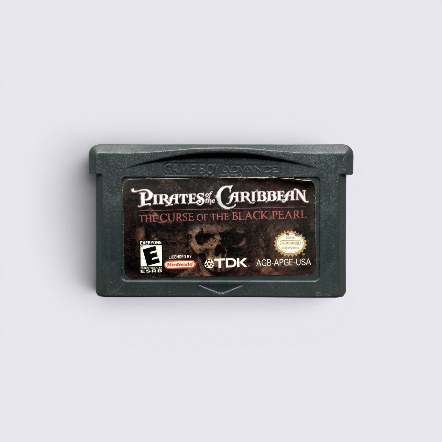 MrPixel Pirates of the Caribbean The Curse of the Black Pearl Game Boy Advance cartridge with skull label art