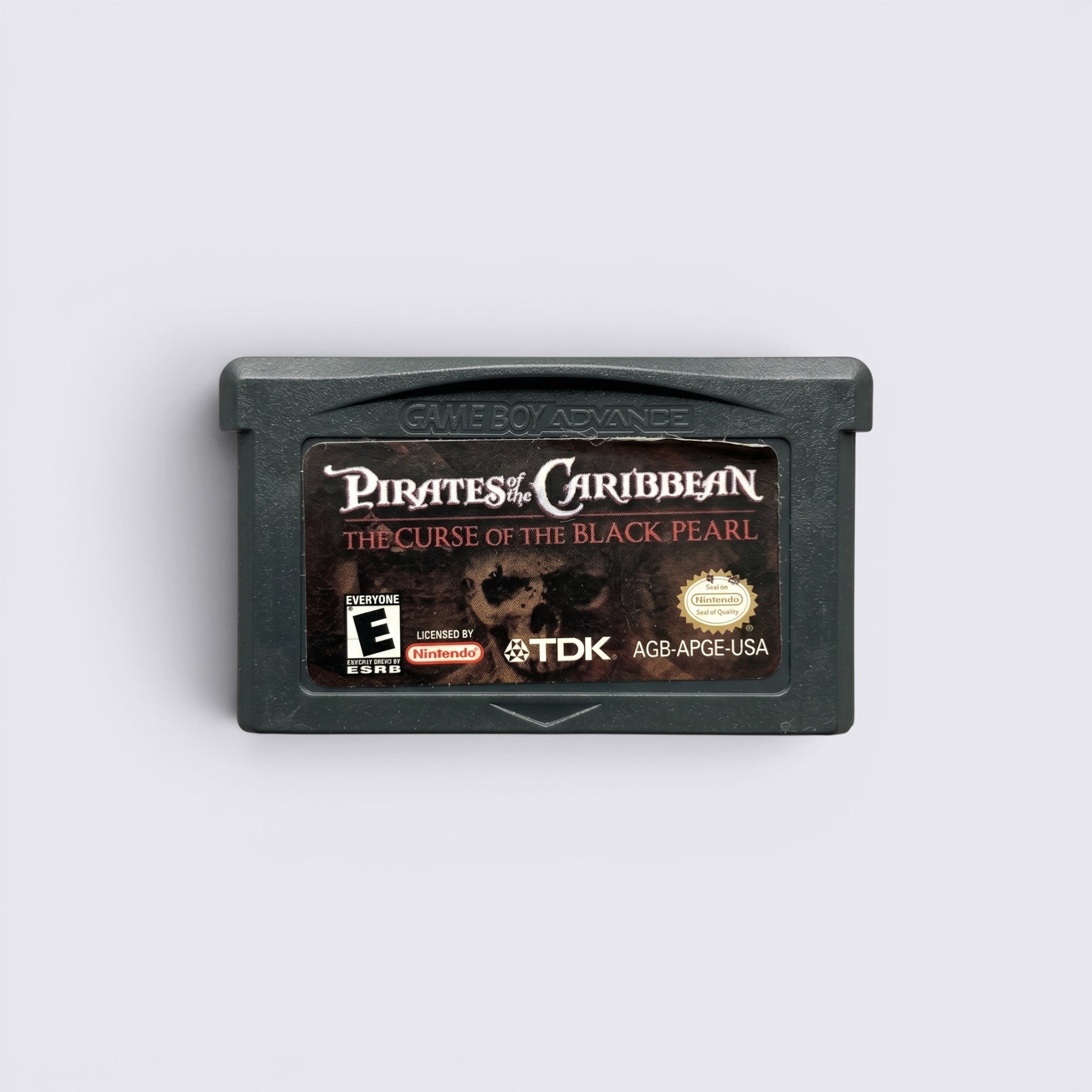 MrPixel Pirates of the Caribbean The Curse of the Black Pearl Game Boy Advance cartridge with skull label art