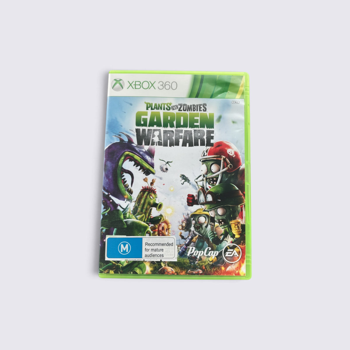MrPixel Plants vs Zombies Garden Warfare Xbox 360 game case featuring colourful plant and zombie character artwork