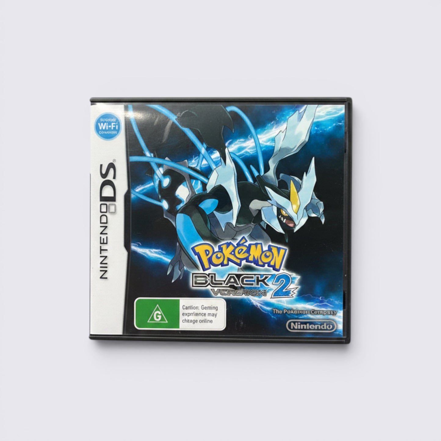 MrPixel Pokemon Black Version 2 Nintendo DS game case featuring Black Kyurem on the cover art.