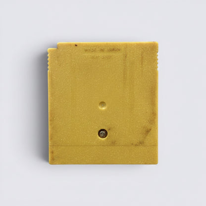 MrPixel Pokemon Gold Version Game Boy Color cartridge back view showing the yellow plastic casing