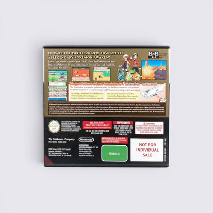 MrPixel Pokemon HeartGold Version game box back cover featuring game screenshots and Pokewalker accessory details
