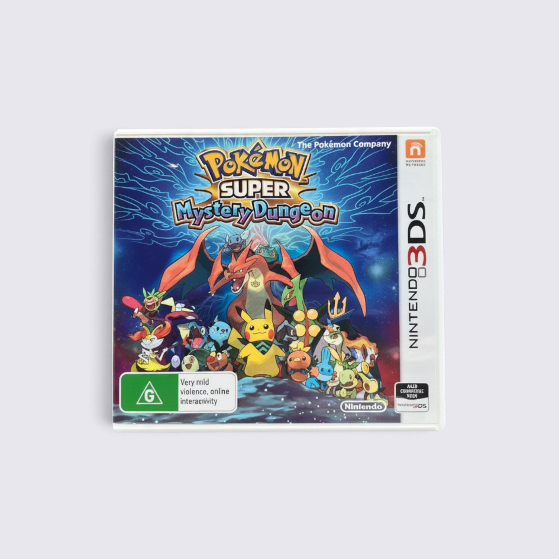 MrPixel Pokemon Super Mystery Dungeon Nintendo 3DS game case featuring Pikachu and various Pokemon characters