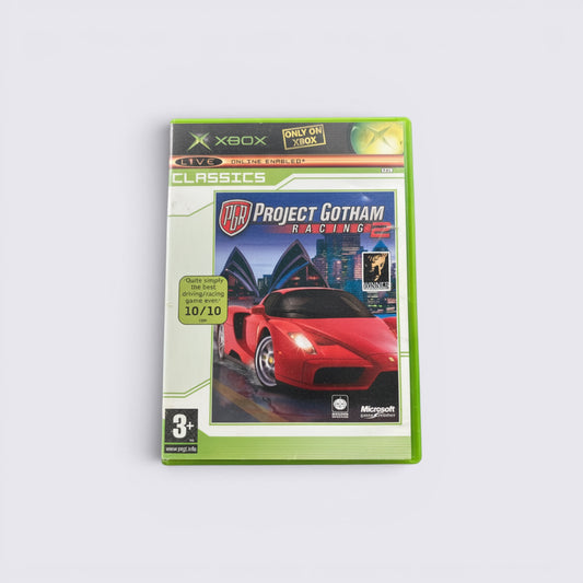 MrPixel Project Gotham Racing 2 Classics edition game case for Xbox featuring a red Ferrari on the cover.