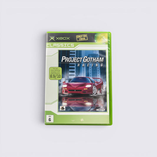 MrPixel Project Gotham Racing Classics game for original Xbox featuring a red sports car on the cover art