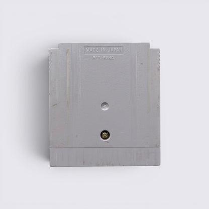 MrPixel authentic gray Radar Mission Nintendo Game Boy cartridge back view showing Made in Japan engraving