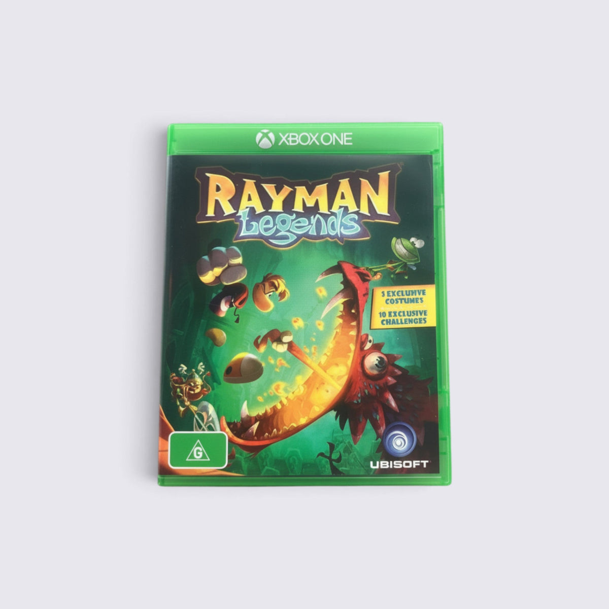 MrPixel Rayman Legends video game for Xbox One featuring vibrant hand-drawn character art and exclusive content