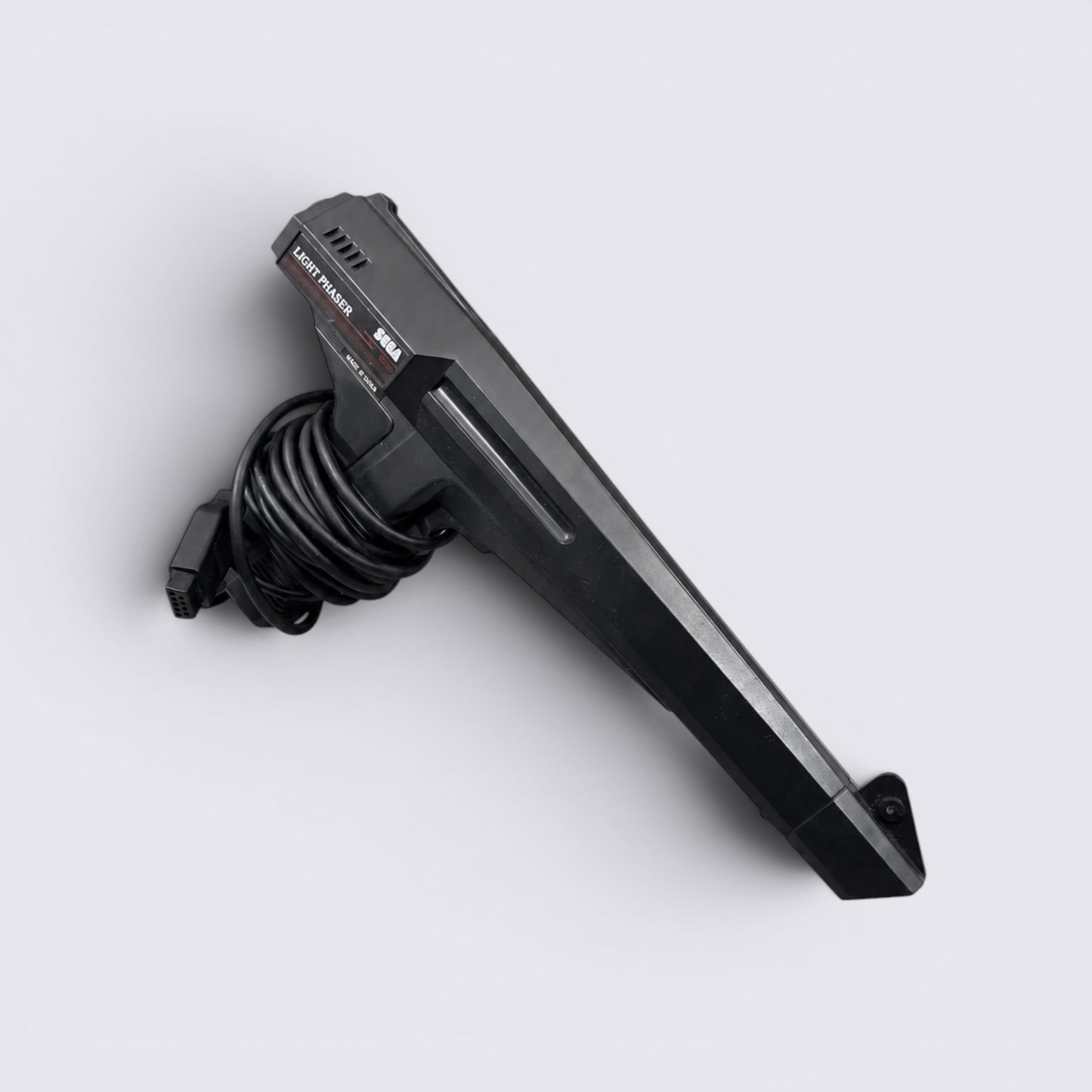 MrPixel Sega Master System Light Phaser black retro gaming light gun accessory with coiled cable