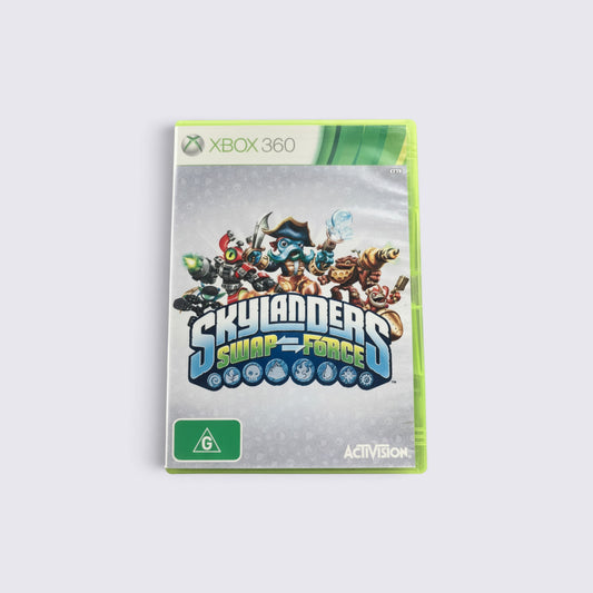 MrPixel Skylanders Swap Force video game for Xbox 360 featuring colourful character artwork on the cover.