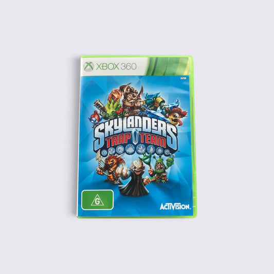 MrPixel Skylanders Trap Team video game for Xbox 360 featuring colourful character artwork on the cover