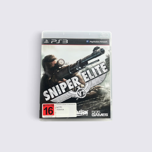MrPixel Sniper Elite V2 tactical shooter game for PlayStation 3 featuring a sniper in a war-torn Berlin setting