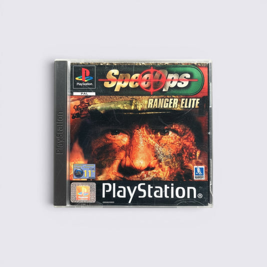 MrPixel Spec Ops: Ranger Elite PlayStation game case featuring a soldier's face with camouflage paint.