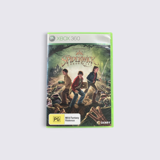 MrPixel The Spiderwick Chronicles Xbox 360 game case featuring the Grace children and magical creatures