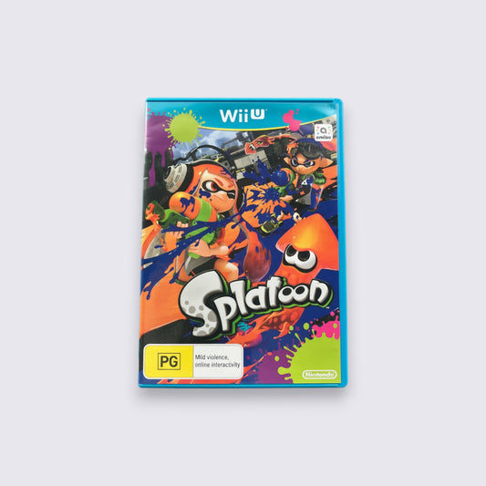 MrPixel Splatoon video game for Wii U featuring colourful Inkling characters and vibrant ink splatter cover art.