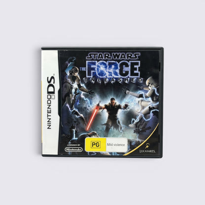 MrPixel Star Wars The Force Unleashed Nintendo DS game case featuring Starkiller using Force lightning