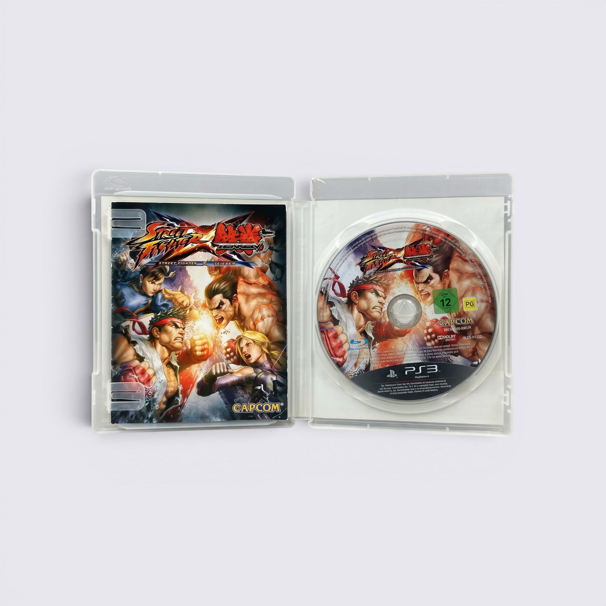 MrPixel Street Fighter X Tekken PlayStation 3 game case and disc featuring iconic fighting game characters