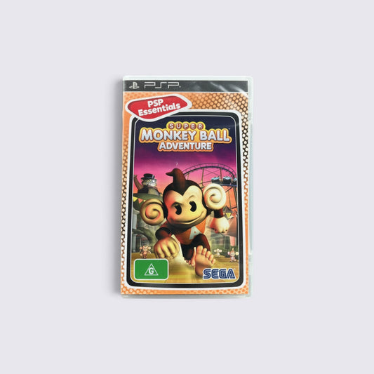 MrPixel Super Monkey Ball Adventure PSP game case featuring AiAi on a vibrant, adventure-themed cover art.