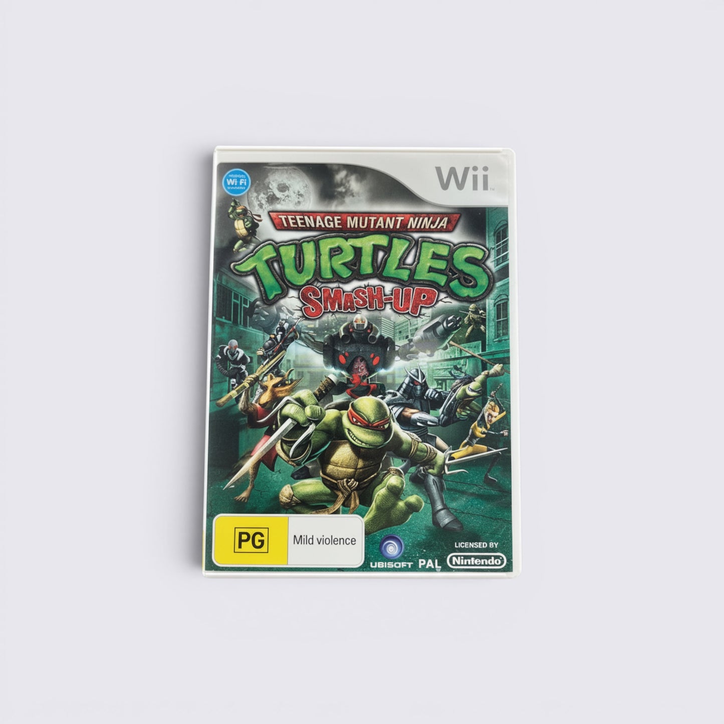 MrPixel Teenage Mutant Ninja Turtles Smash-Up Wii game case featuring action-packed character artwork