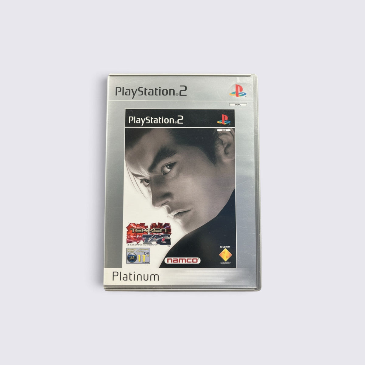 MrPixel Tekken Tag Tournament Platinum edition game case for PlayStation 2 featuring Kazuya Mishima cover art