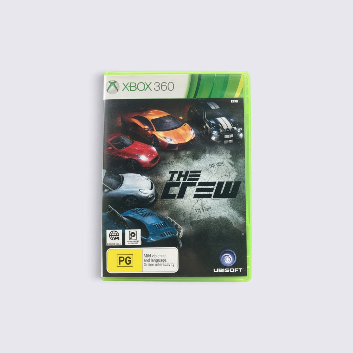 MrPixel The Crew video game for Xbox 360 featuring high-speed sports cars on the cover art