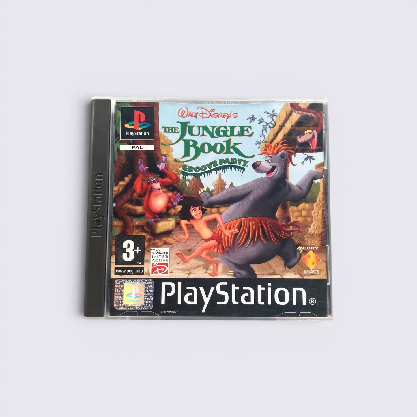 MrPixel The Jungle Book Groove Party PlayStation game case featuring Mowgli, Baloo, and King Louie on the cover.