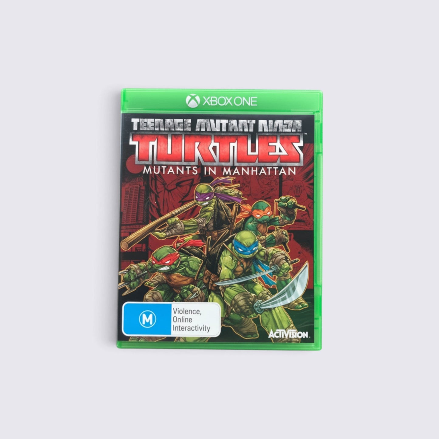 MrPixel Teenage Mutant Ninja Turtles: Mutants in Manhattan Xbox One game case with comic-style character artwork