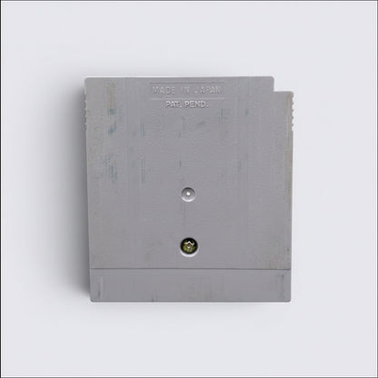 Back view of a grey MrPixel Toy Story Game Boy cartridge with Made in Japan and Pat. Pend. text embossed.