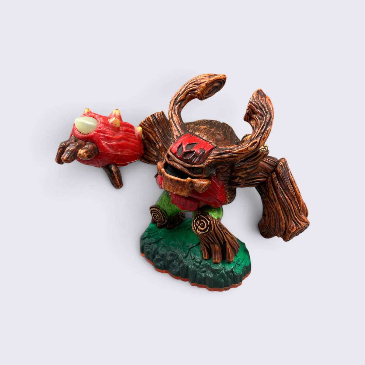 MrPixel Tree Rex Skylander Giant figure with brown wood-like body, green base, and a large red mechanical fist.