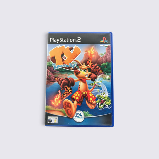 MrPixel Ty the Tasmanian Tiger PlayStation 2 game case featuring the boomerang-wielding hero in an Australian setting