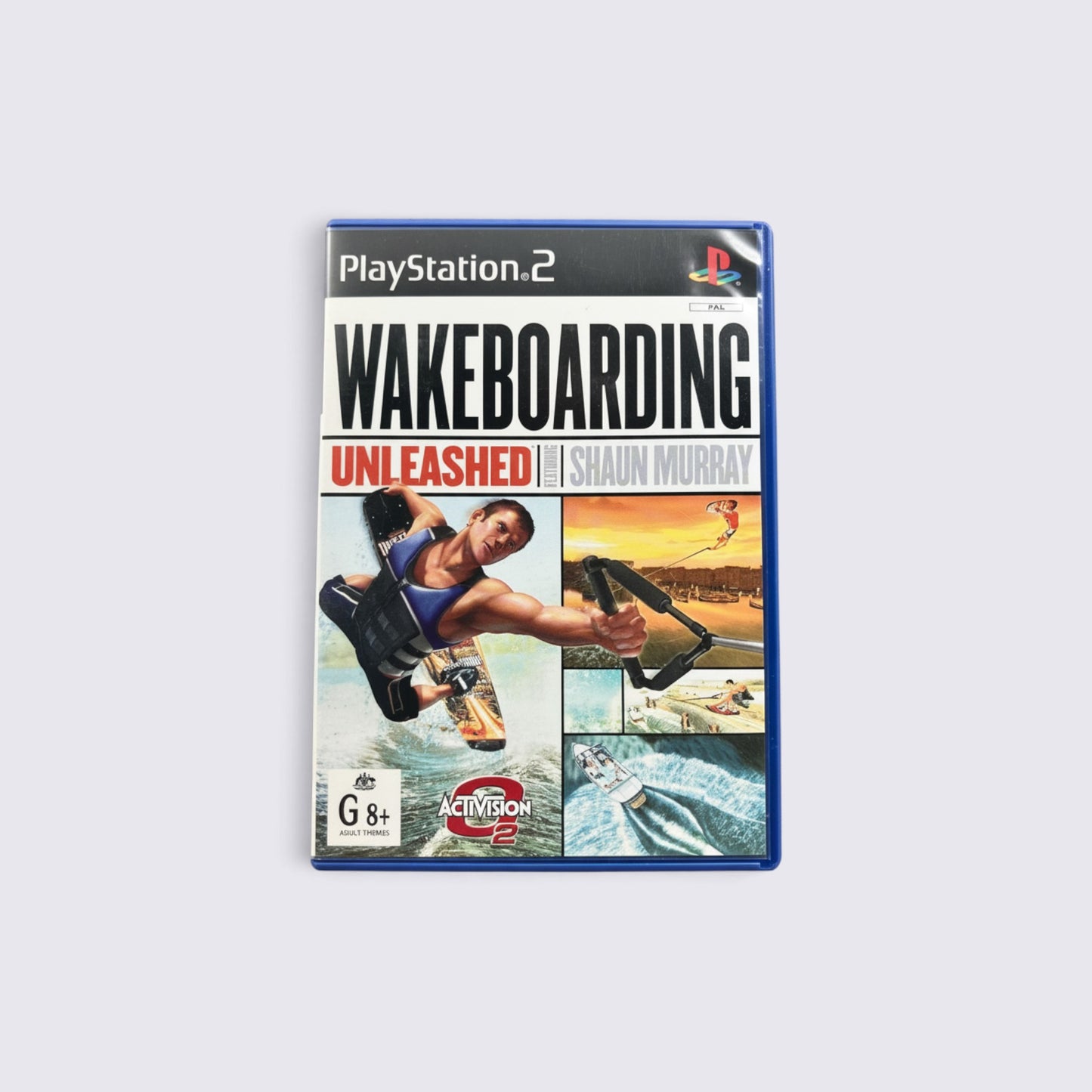 MrPixel Wakeboarding Unleashed PlayStation 2 game case featuring Shaun Murray and arcade water sports action