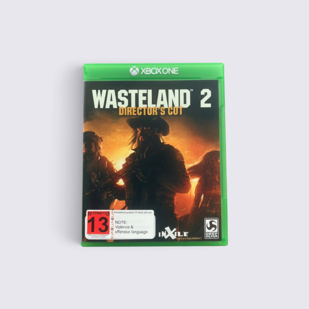 MrPixel Wasteland 2 Director's Cut Xbox One game case featuring post-apocalyptic artwork of Desert Rangers.