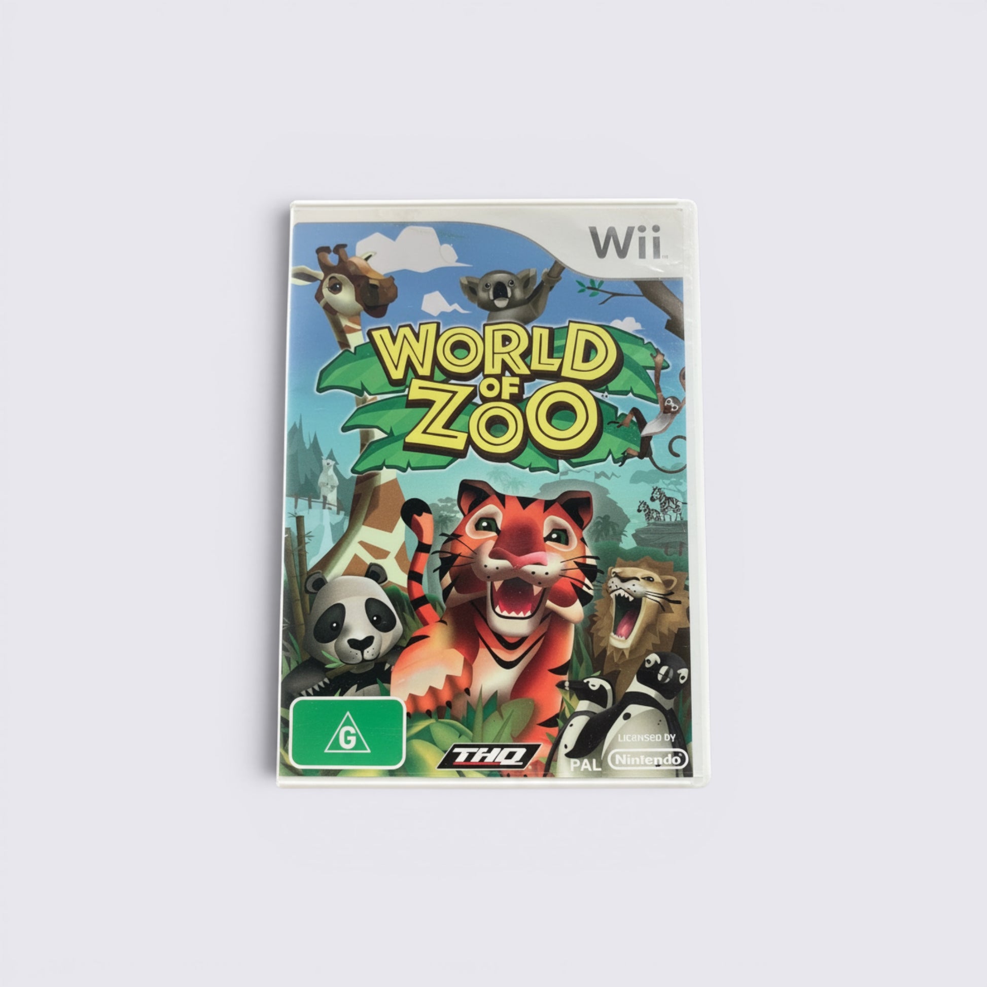 MrPixel World of Zoo video game for Nintendo Wii featuring colourful animal illustrations on the cover art.