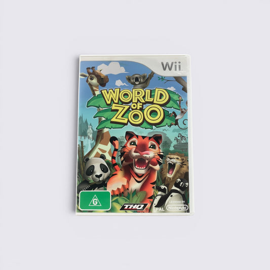 MrPixel World of Zoo video game for Nintendo Wii featuring colourful animal illustrations on the cover art.