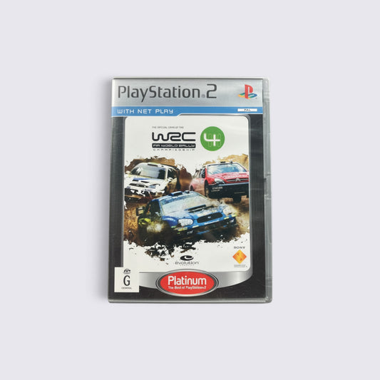 MrPixel WRC 4 Platinum edition game case for PlayStation 2 featuring rally cars on a dirt track.