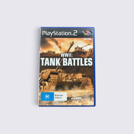 MrPixel WW2: Tank Battles PlayStation 2 game case featuring a tank combat scene on the cover art.