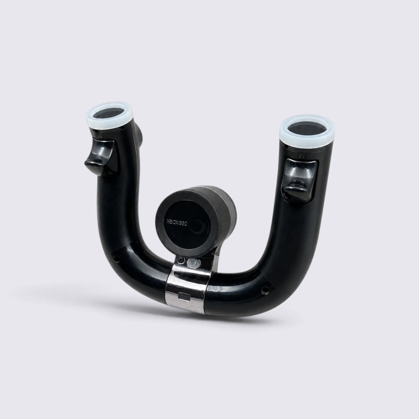 MrPixel Xbox 360 Wireless Speed Wheel in black with motion-controlled steering and responsive triggers