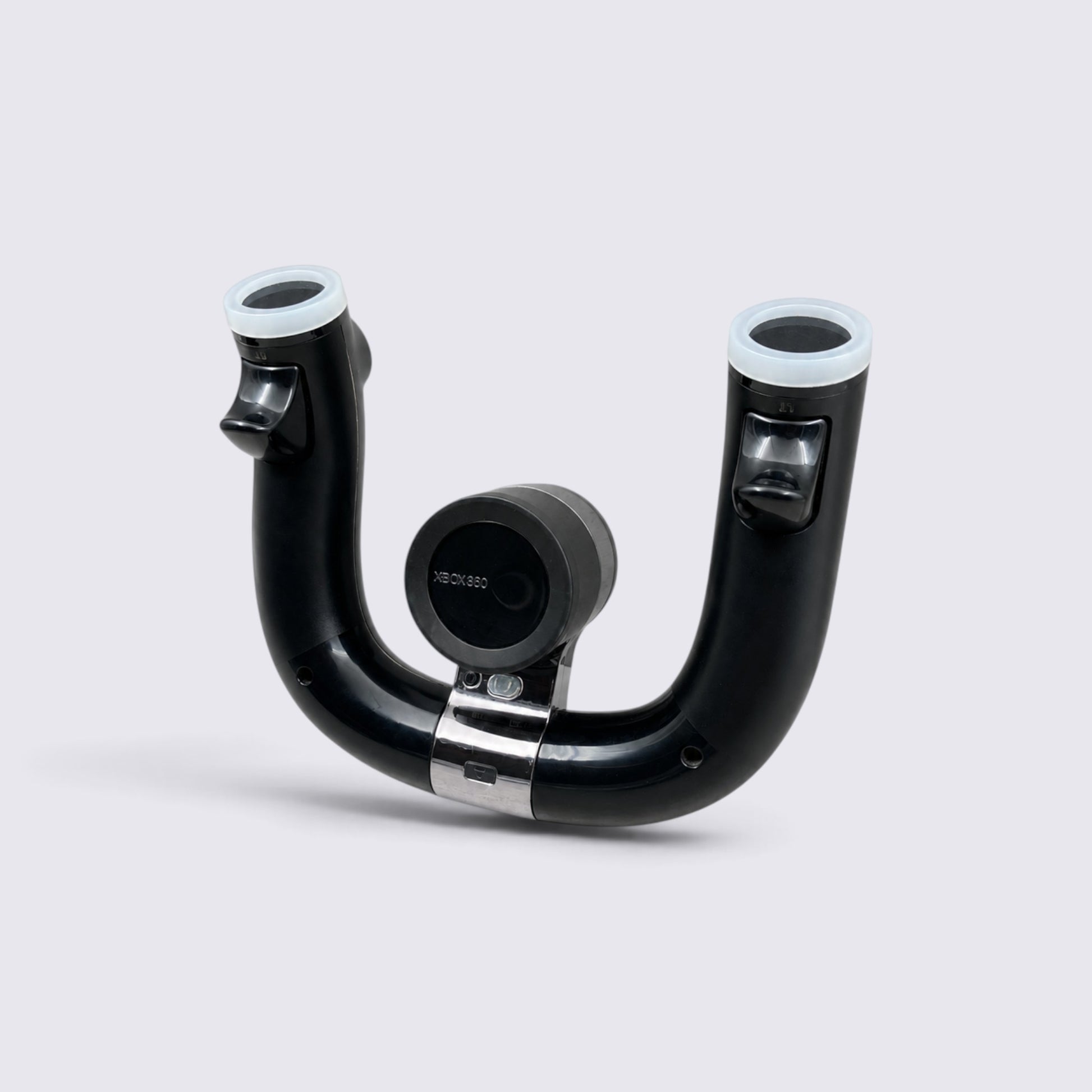MrPixel Xbox 360 Wireless Speed Wheel in black with motion-controlled steering and responsive triggers