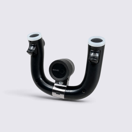 MrPixel Xbox 360 Wireless Speed Wheel in black with motion-controlled steering and responsive triggers