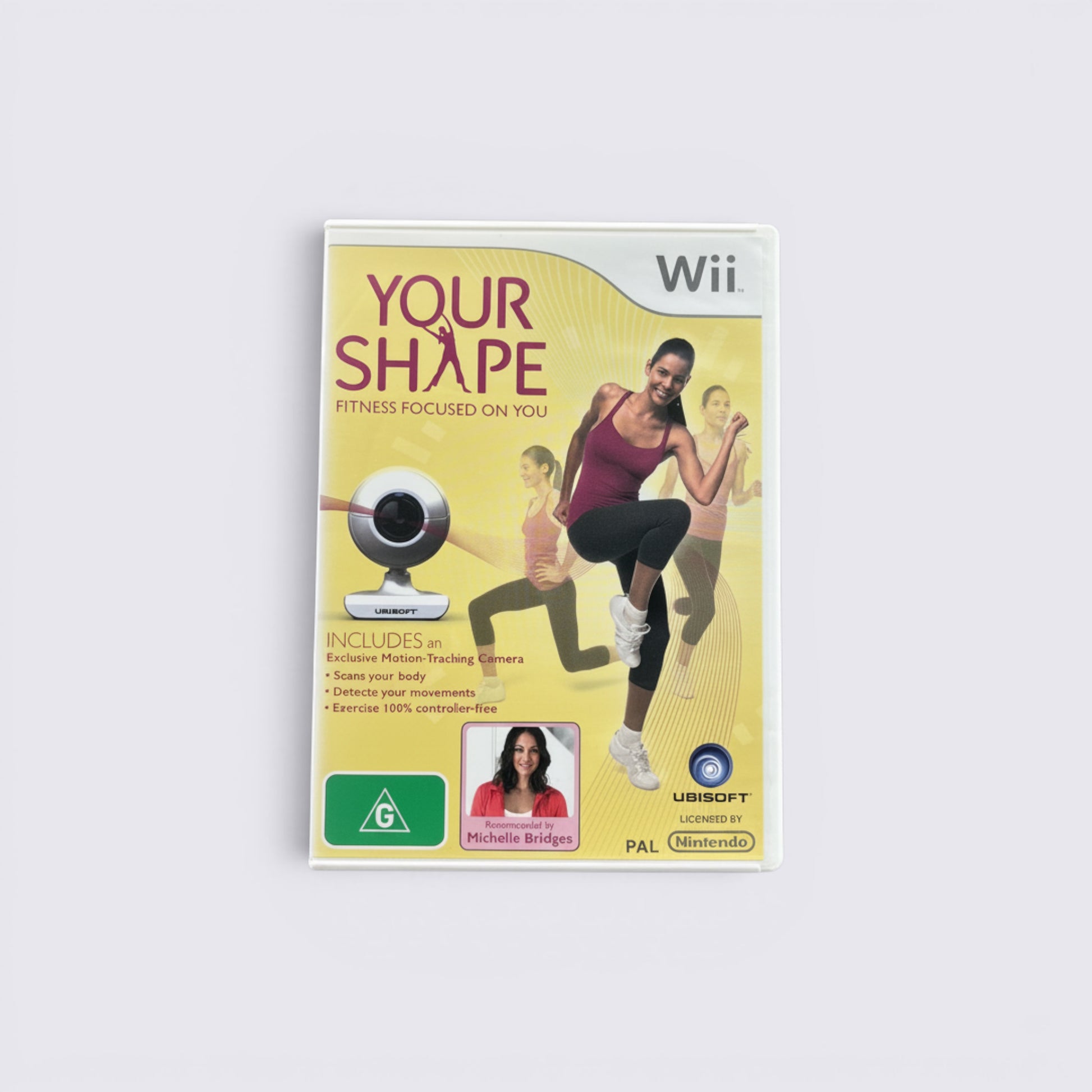 MrPixel Your Shape fitness game for Nintendo Wii with motion-tracking camera accessory and workout guide
